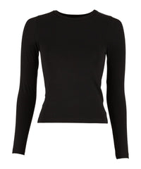 Build Your Brand Women’s Ultra Slim Long Sleeve - Black