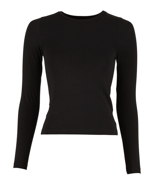 Build Your Brand Women’s Ultra Slim Long Sleeve - Black