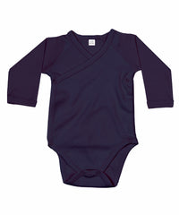 Babybugz Baby Long Sleeve Kimono Bodysuit - Black