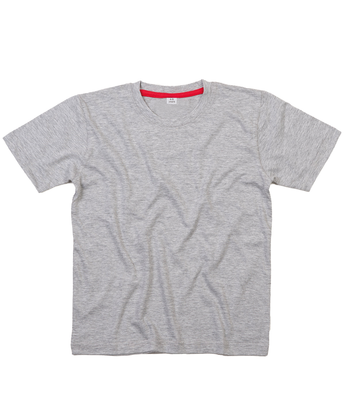 Babybugz Kids Supersoft T - Heather Grey Melange/Red
