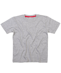 Babybugz Kids Supersoft T - Heather Grey Melange/Red