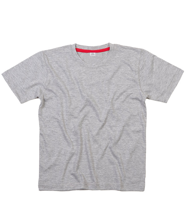 Babybugz Kids Supersoft T - Heather Grey Melange/Red