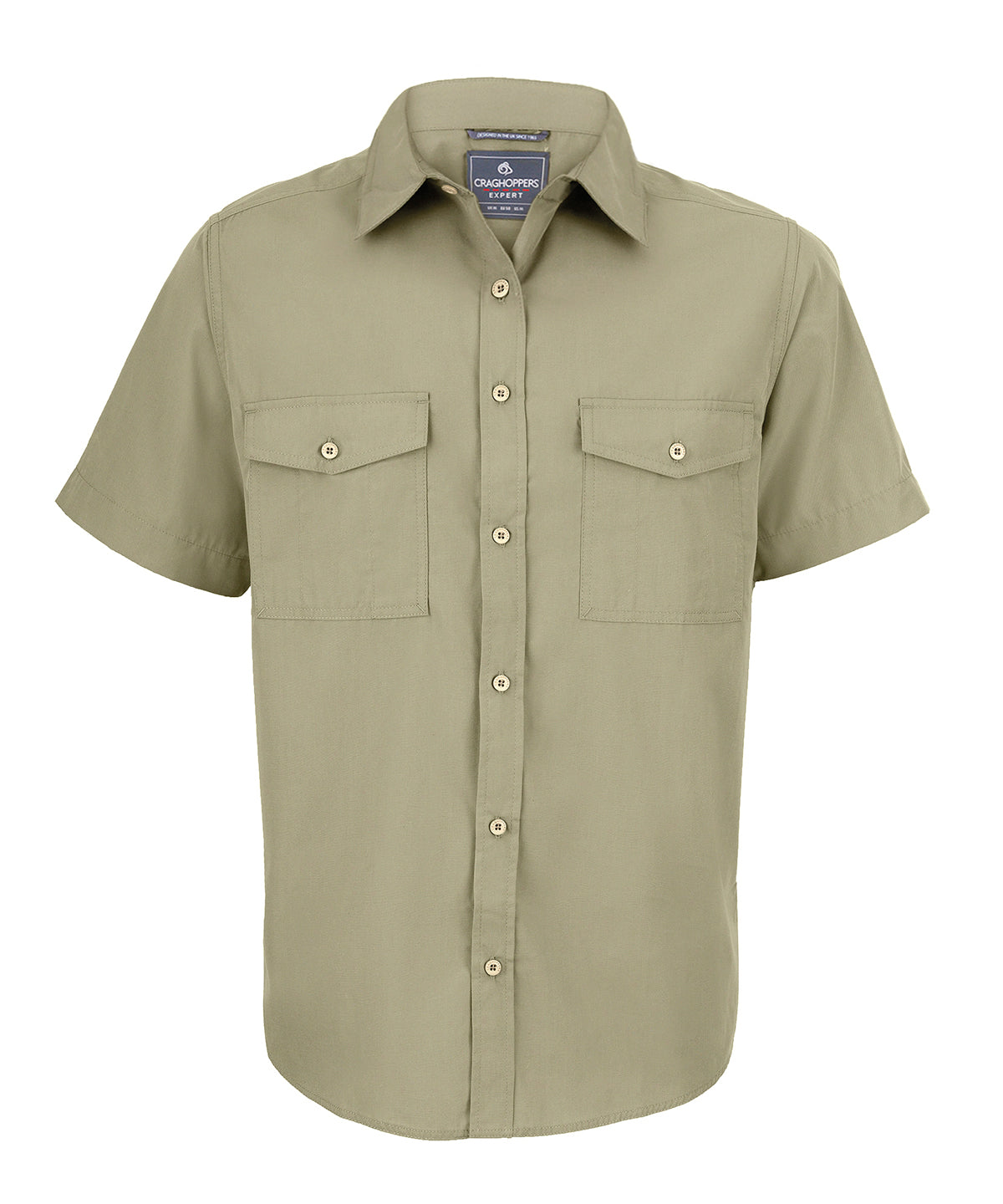 Craghoppers Expert Kiwi Short-sleeved Shirt - Pebble