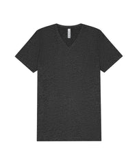 Bella Canvas Unisex Heather Cvc Short Sleeve V-neck Tee - Dark Grey Heather