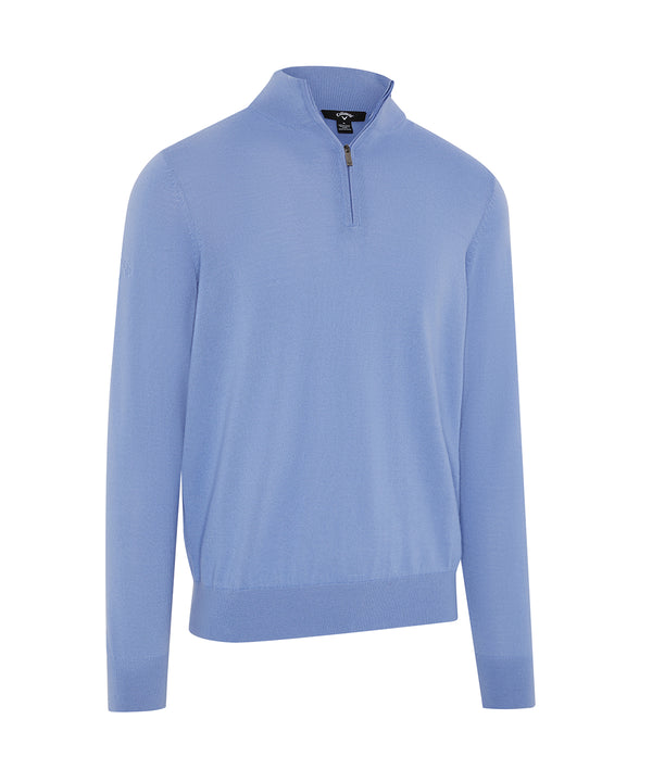 Callaway 1/4-zip Merino Blend Sweater - Mid Vista Blue