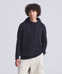 Awdisecologie Iguazu Regen Knitted Hoodie - Charcoal/Black