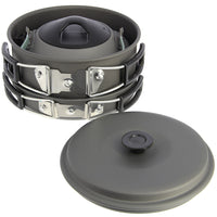 NGT 3pc Gun Metal Aluminium Kettle, Pot & Pan Set