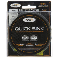 NGT 300m Spool Of 'Quick Sink' Moss Green 20lb Braid