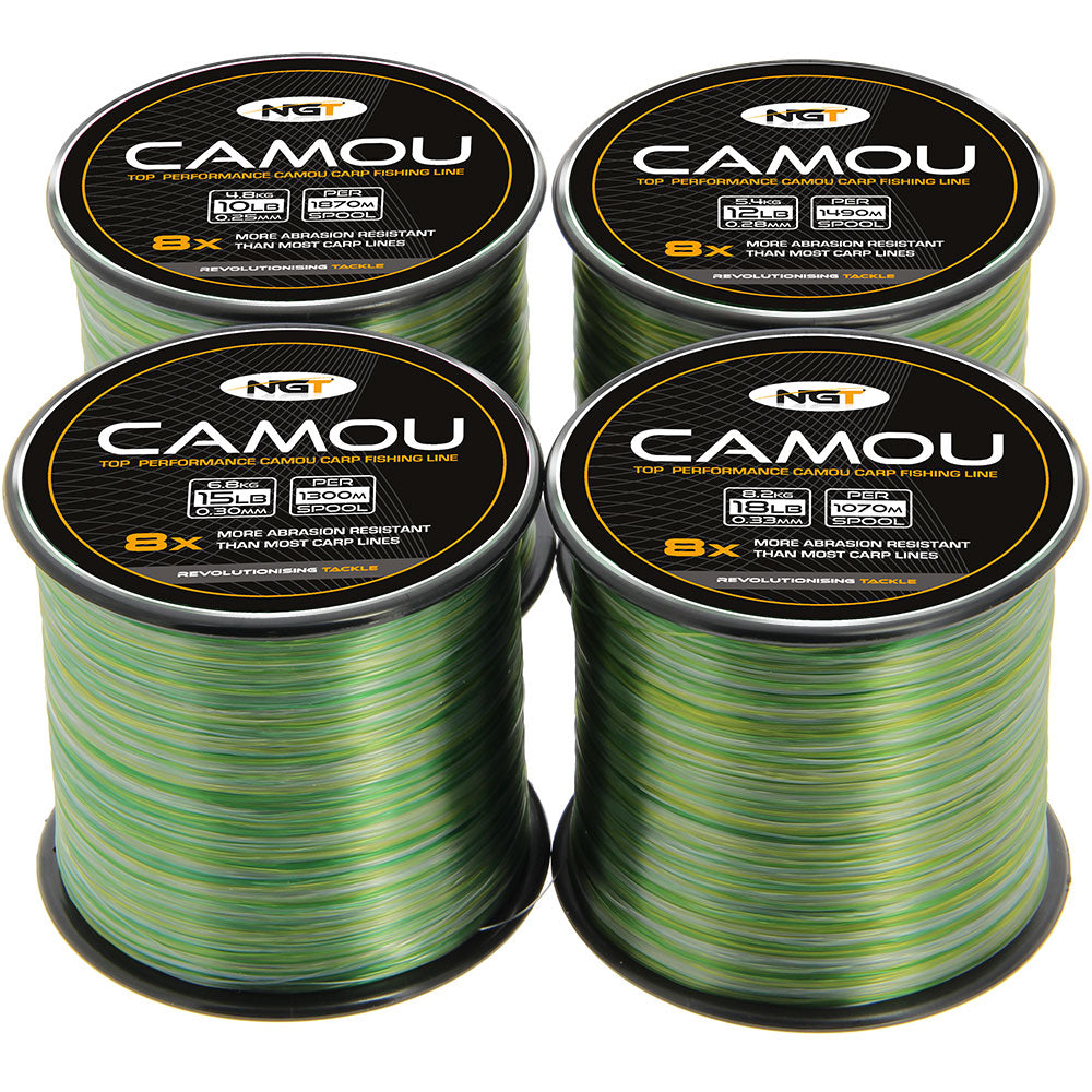 NGT Camo Fishing Line 10lb, 12lb, 15lb, 18lb
