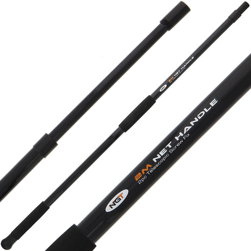 NGT 2m 2pc Fiberglass Screw Net Handle