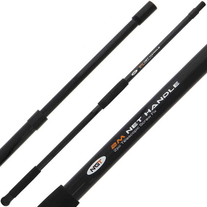 NGT 2m 2pc Fiberglass Screw Net Handle
