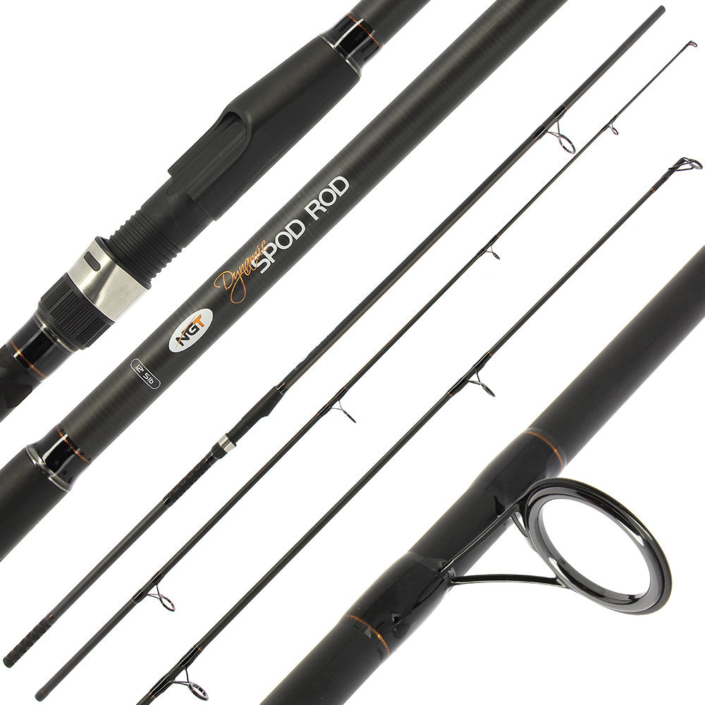 NGT Dynamic Spod Rod 12ft 2pc 50mm Butt Ring Carbon
