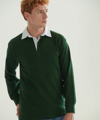 Front Row Long Sleeve Original Rugby Shirt - Black*