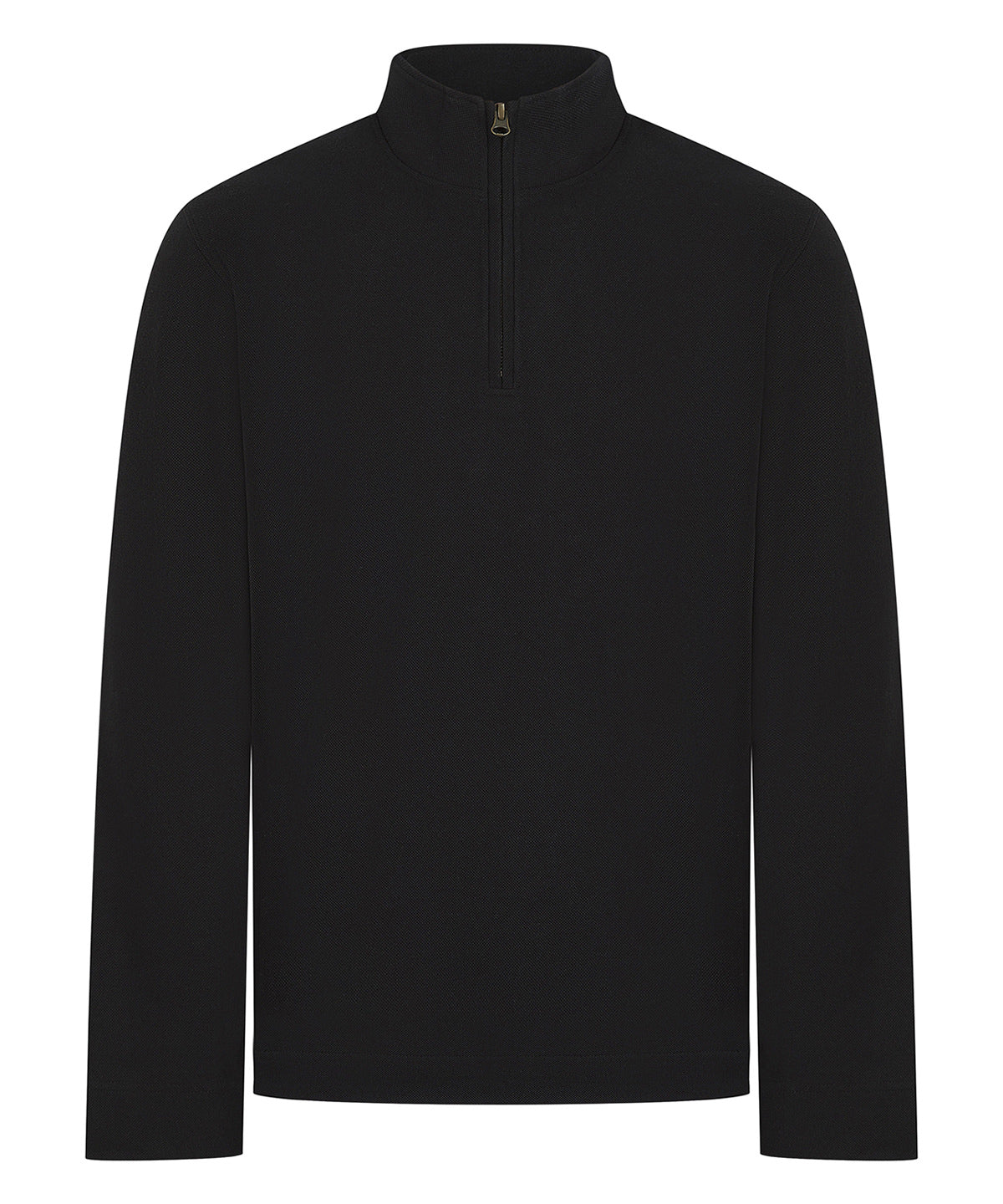 Front Row Premium Piqué 1/4-zip Top - Black