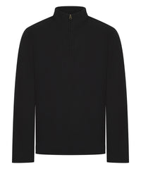 Front Row Premium Piqué 1/4-zip Top - Black