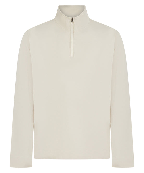 Front Row Premium Piqué 1/4-zip Top - Natural