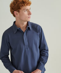 Front Row Pullover Drill Shirt - Washed Navy