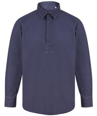 Front Row Pullover Drill Shirt - Washed Navy