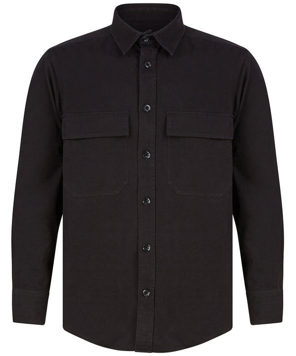 Front Row Drill Overshirt - Black