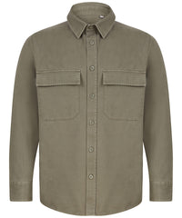 Front Row Drill Overshirt - Khaki