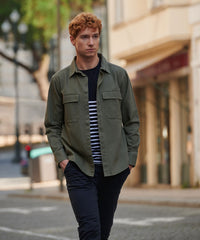 Front Row Drill Overshirt - Black