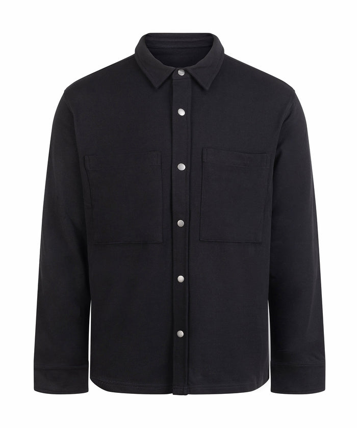 Front Row Premium Piqué Overshirt - Black