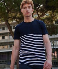 Front Row Short-sleeved Breton T - Navy/White