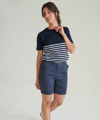 Front Row Women's Stretch Chino Shorts - Navy