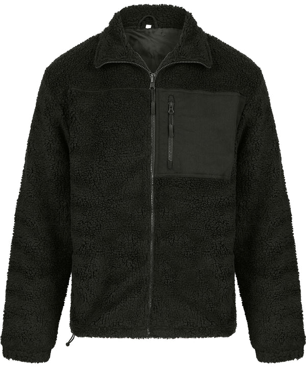 Front Row Recycled Sherpa Fleece - Dark Olive
