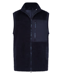 Front Row Recycled Sherpa Gilet - Navy