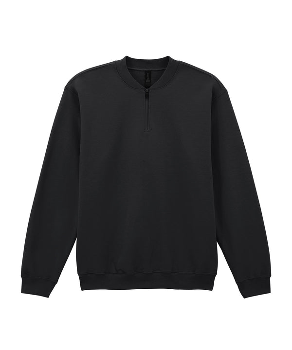 Gildan Softstyle™ Midweight Adult Fleece 1/4-zip Sweatshirt - Black