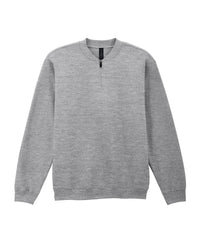 Gildan Softstyle™ Midweight Adult Fleece 1/4-zip Sweatshirt - Ringspun Sport Grey