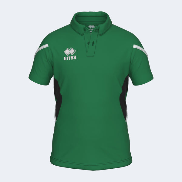 Errea Polo Clark Short Sleeve (Junior) - Green/Black/White