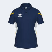 Errea Polo Clark Short Sleeve (Junior) - Navy White Yellow