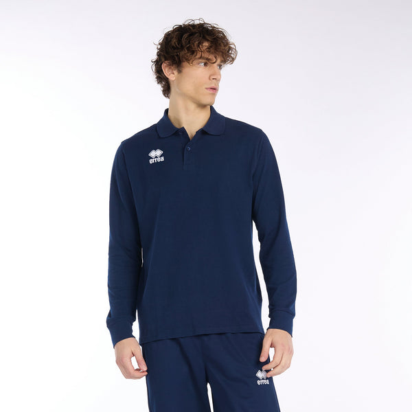 Errea Polo Evo Long Sleeve - Navy