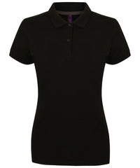 Henbury Women's Micro-fine Piqué Polo Shirt - Black