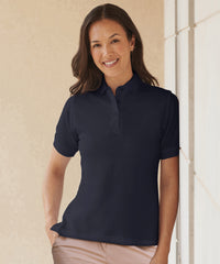 Henbury Women's Classic Cotton Piqué Polo Shirt - Black