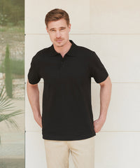 Henbury Stretch Piqué Polo Shirt - Black