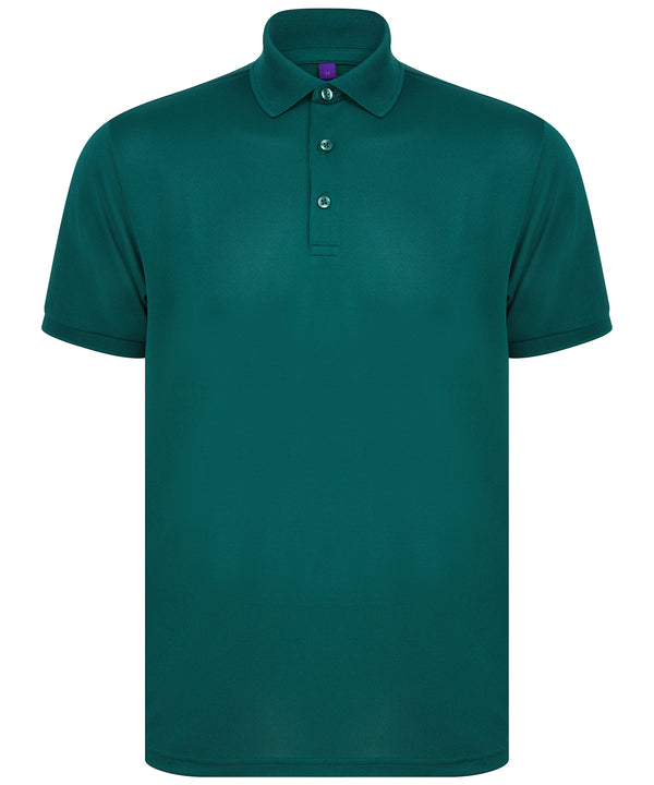 Henbury Recycled Polyester Polo Shirt - Bottle Green