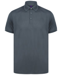 Henbury Recycled Polyester Polo Shirt - Charcoal
