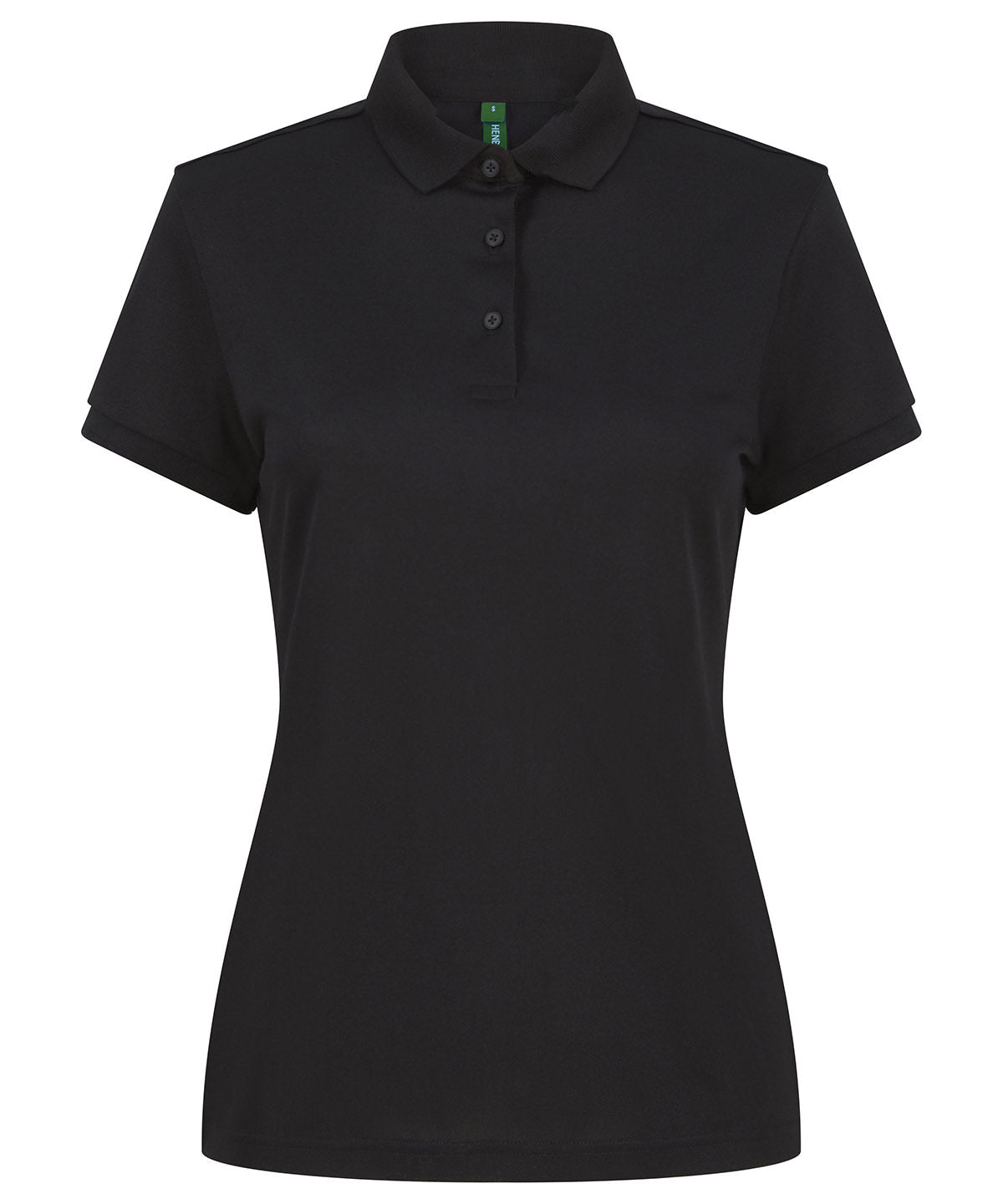 Henbury Women’s Recycled Polyester Polo Shirt - Black