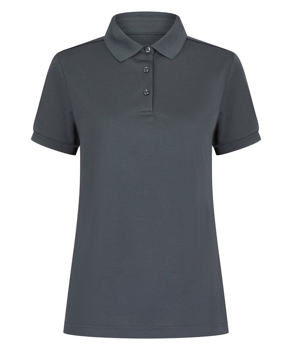 Henbury Women’s Recycled Polyester Polo Shirt - Charcoal Grey