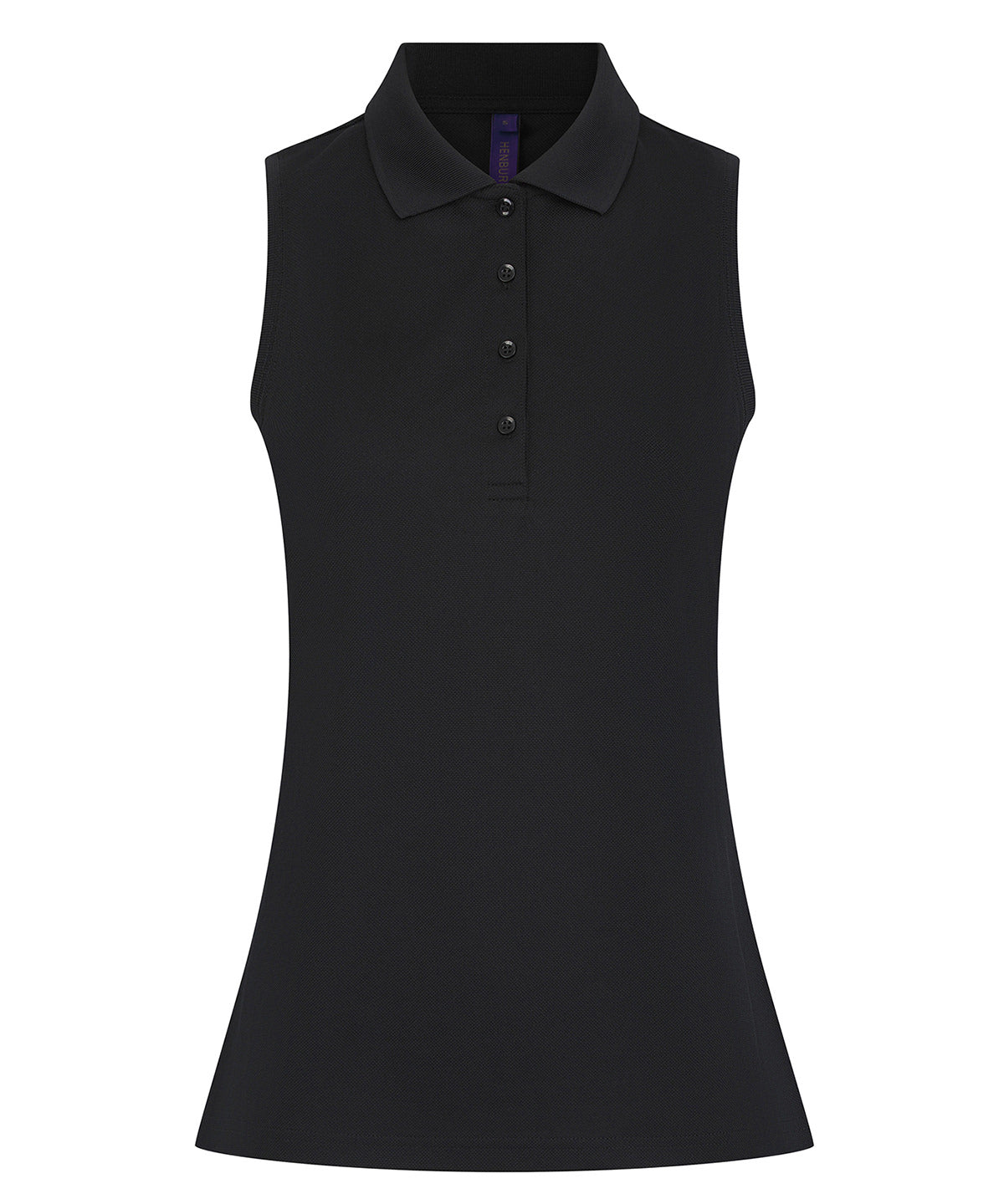 Henbury Women’s Sleeveless Coolplus® Polo Shirt - Black