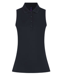 Henbury Women’s Sleeveless Coolplus® Polo Shirt - Navy