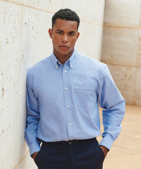 Henbury Long Sleeve Classic Oxford Shirt - Blue*