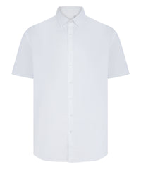 Henbury Short Sleeve ‘cotton-feel’ Coolplus® Shirt - White