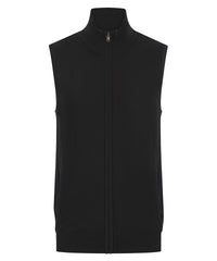 Henbury Sleeveless Zip-through Jumper - Black