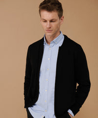 Henbury Unisex Zip-through Cardigan - Black