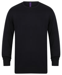 Henbury Crew Neck Jumper - Black