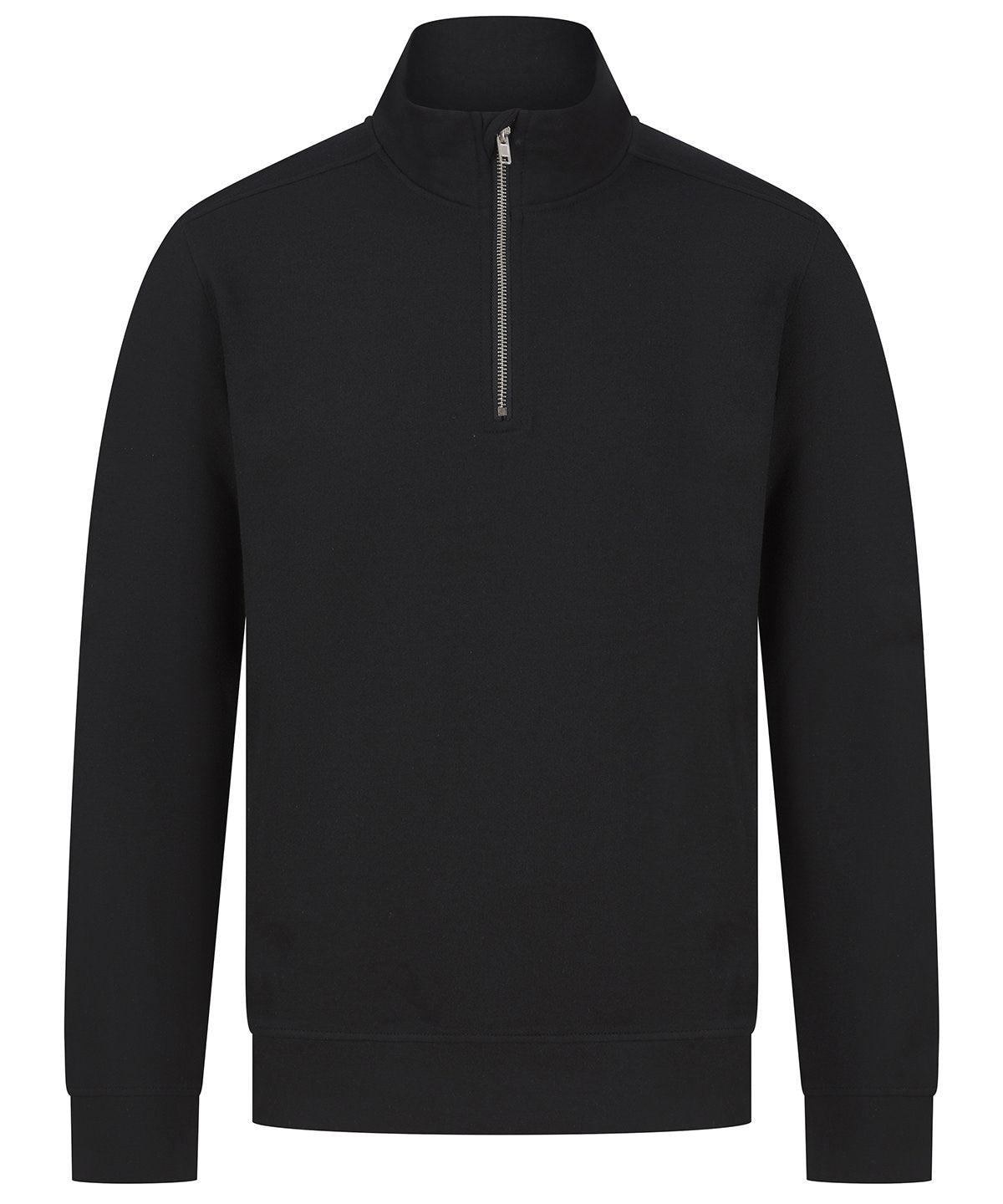 Henbury Unisex Sustainable ¼-zip Sweatshirt - Black